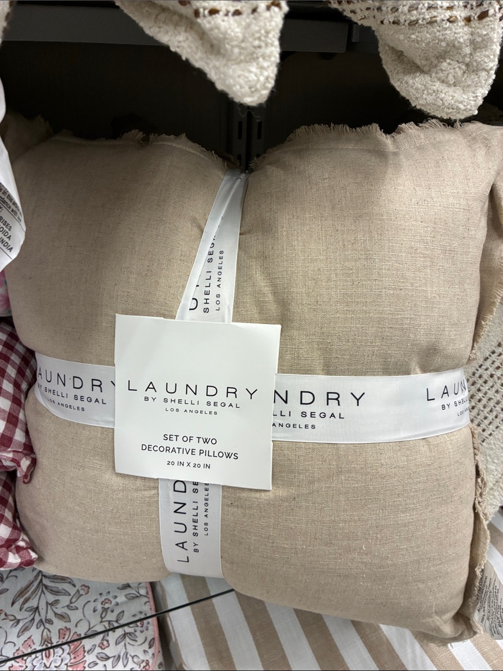 Laundry By Shelli Segal Natural Beige Decorative Pillow Set of Two